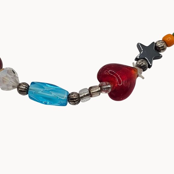 Star of Bethlehem Womens Multicolor Beaded Silver Tone Cross Religious Bracelet - Picture 8 of 13